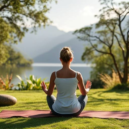 A person meditating in a peaceful setting, highlighting the importance of mindfulness and mental well-being.