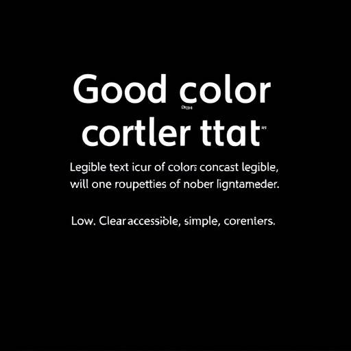 Screenshot demonstrating good color contrast with legible text on a clearly distinguishable background.